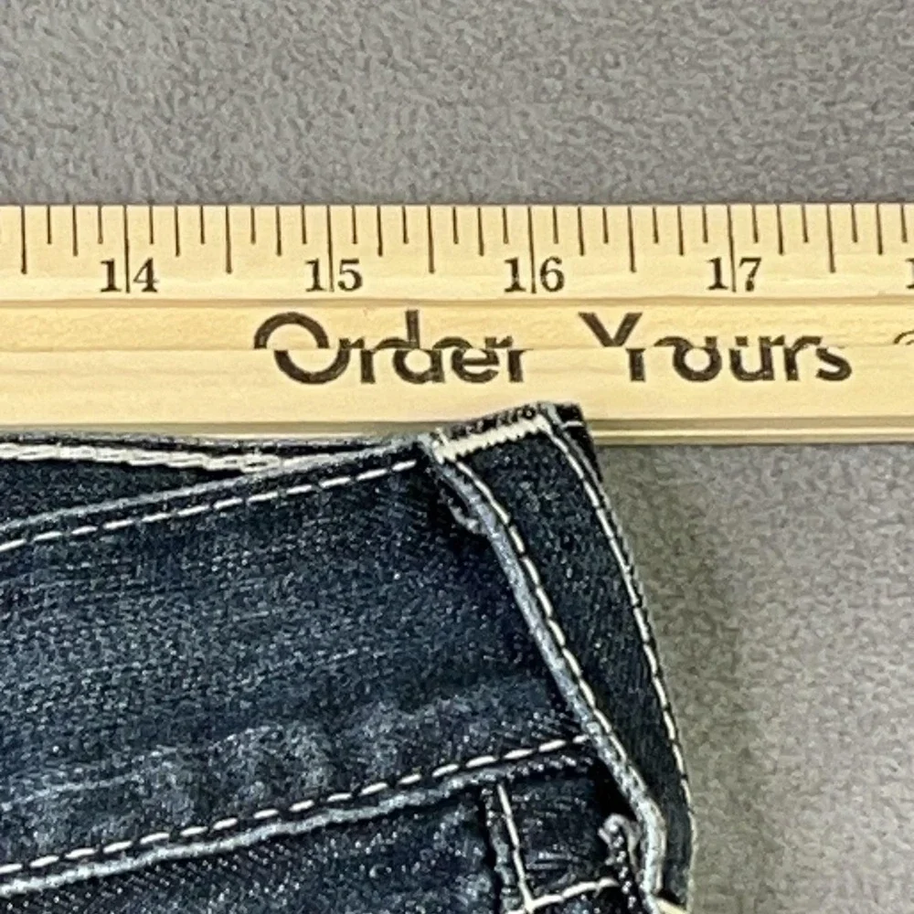 True Religion Straight Cutoff Shorts Mens 30‎ Dark Wash Made in USA MDE800SDP3
